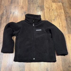 Toddler 4/5 Columbia Black Full zip Sherpa Fleece Jacket